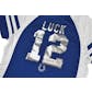 Indianapolis Colts Andrew Luck Majestic Blue Draft Him IV Tee Shirt (Womens S)
