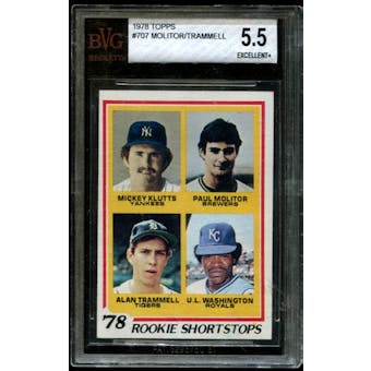 1978 Topps Baseball #707 Paul Molitor Rookie BVG 5.5 (EX+) *2211