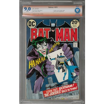 Batman #251 CBCS 9.0 (W) Signed By Neal Adams Signature Verified *0005338-AB-001*