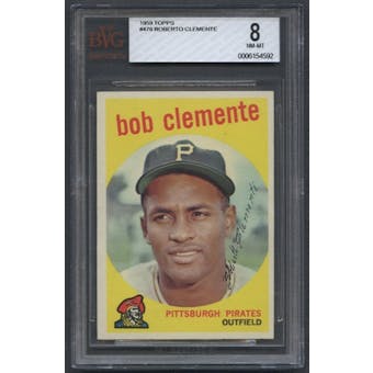 1959 Topps Baseball #478 Roberto Clemente BVG 8 (NM-MT) *4592