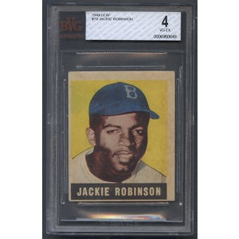 1948 Leaf Baseball #79 Jackie Robinson BVG 4 (VG-EX) *0649