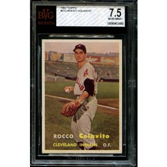 1957 Topps Baseball #212 Rocky Colavito Rookie BVG 7.5 (NM+) *3480
