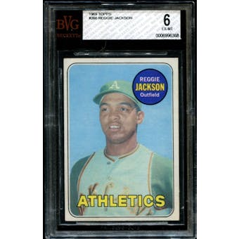 1969 Topps Baseball #260 Reggie Jackson Rookie BVG 6 (EX-MT) *6368