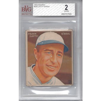 1933 Goudey Baseball #232 Frank "Lefty" O'Doul BVG 2 (GOOD) *7520