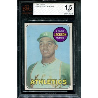 1969 Topps Baseball #260 Reggie Jackson Rookie BVG 1.5 (FAIR) *5275