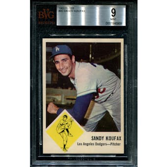 1963 Fleer Baseball #42 Sandy Koufax BVG 9 (MINT) *6969
