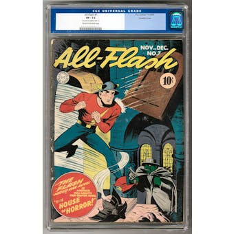 All-Flash #7 CGC 7.5 (C-OW) Double Cover *0046059014*