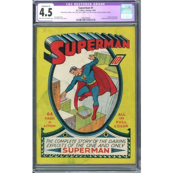 Superman #1 CGC 4.5 Extensive (P) Restoration (LT-OW) *0082650002* - KILL