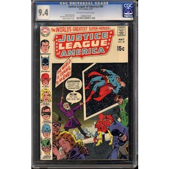Justice League of America #80 CGC 9.4 (OW-W) *0098407008*