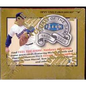 2000 Fleer Greats Of The Game Baseball Hobby Box
