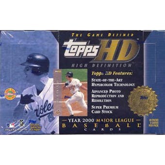 2000 Topps HD High Definition Baseball Hobby Box