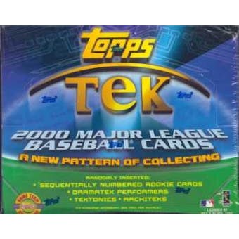 2000 Topps Tek Baseball Hobby Box