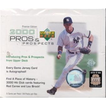 2000 Upper Deck Pros & Prospects Baseball Hobby Box