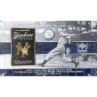 2000 Upper Deck Yankees Legends Baseball Hobby Box
