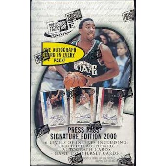 2000/01 Press Pass Signature Basketball Hobby Box