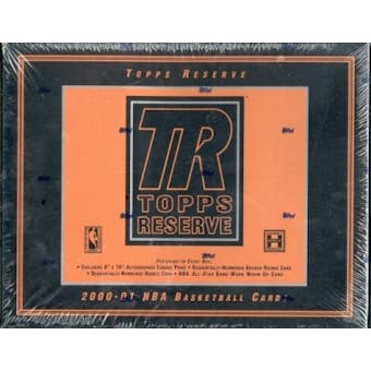 2000/01 Topps Reserve Basketball Hobby Box