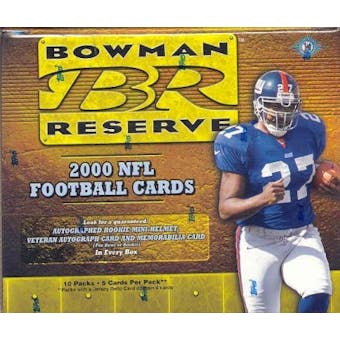 2000 Bowman Reserve Football Hobby Box