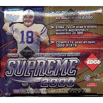 2000 Collector's Edge Supreme Football Hobby Box