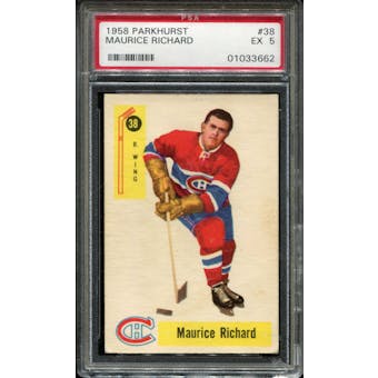 1958/59 Parkhurst Hockey #38 Maurice Richard PSA 5 (EX) *3662