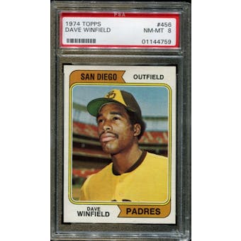 1974 Topps Baseball #456 Dave Winfield Rookie PSA 8 (NM-MT) *4759