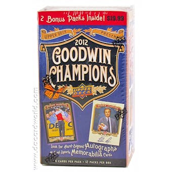 2012 Upper Deck Goodwin Champions 12-Pack Box (Lot of 20)