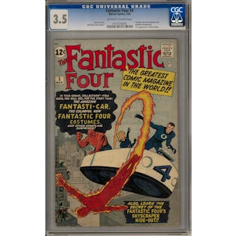 Fantastic Four #3 CGC 3.5 (OW-W) *0137376005*