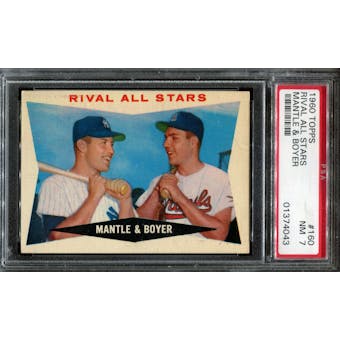 1960 Topps Baseball #160 Mantle & Boyer Rival All Stars PSA 7 (NM) *4043