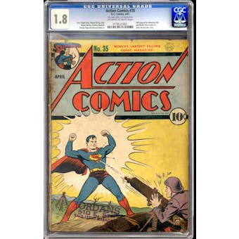 Action Comics #35 CGC 1.8 (OW-W) *0138525001*