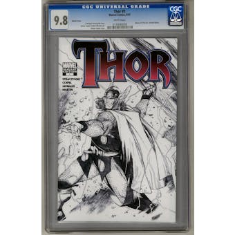 Thor #1 CGC 9.8 (W) *0149080008* 2007 Sketch Cover Variant