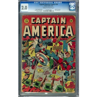 Captain America Comics #29 CGC 2.0 (C-OW) *0160482006*