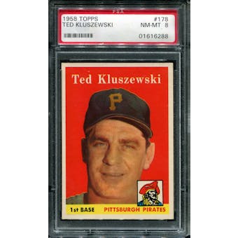 1958 Topps Baseball #178 Ted Kluszewski PSA 8 (NM-MT) *6288