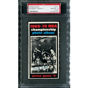 1970/71 Topps Basketball #171 Playoff Game 4 - Jerry West PSA 8 (NM-MT) (OC) *5141