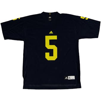 University of Michigan Wolverines Adidas Navy #5 Replica Football Jersey (Adult XL)