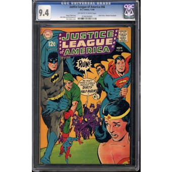 Justice League of America #66 CGC 9.4 (OW-W) *0196364005*