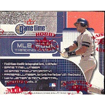 2001 Fleer Game Time Baseball Hobby Box