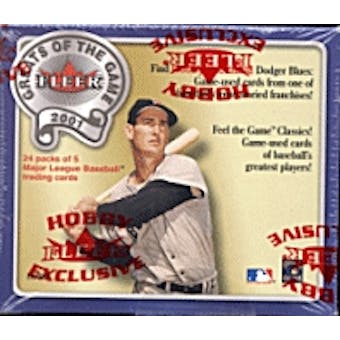 2001 Fleer Greats Of The Game Baseball Hobby Box