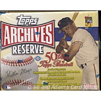 2001 Topps Archives Reserve Baseball Hobby Box