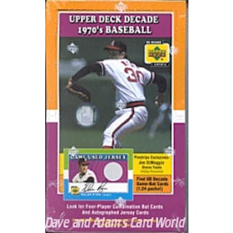 2001 Upper Deck Decade Of The 70's Baseball Hobby Box