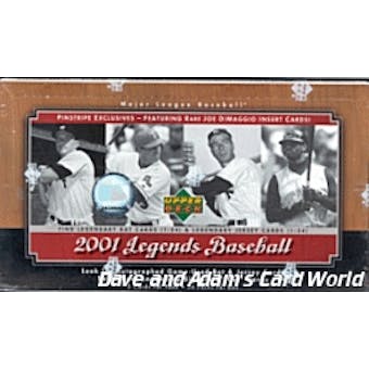 2001 Upper Deck Legends Baseball Hobby Box