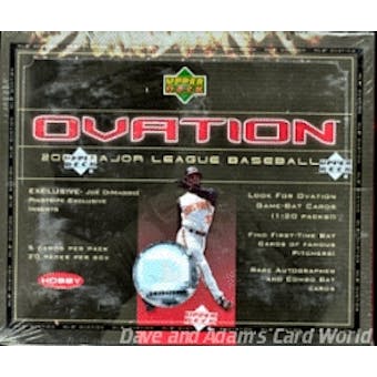 2001 Upper Deck Ovation Baseball Hobby Box