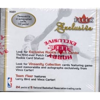2001/02 Fleer Exclusive Basketball Hobby Box