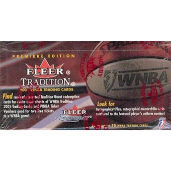 2001 Fleer Tradition WNBA Basketball Wax Box