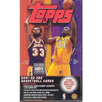 2001/02 Topps Basketball Jumbo Box