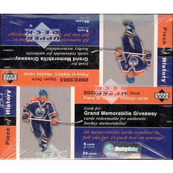 2002/03 Upper Deck Piece Of History Hockey 24 Pack Box