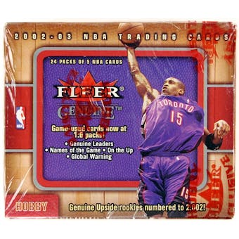 2002/03 Fleer Genuine Basketball Hobby Box (Reed Buy)