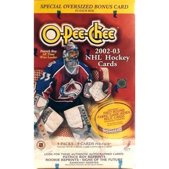 2002/03 O-Pee-Chee Hockey 9-Pack Box