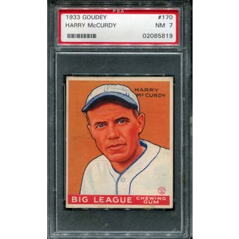 1933 Goudey Baseball #170 Harry McCurdy PSA 7 (NM) *5819