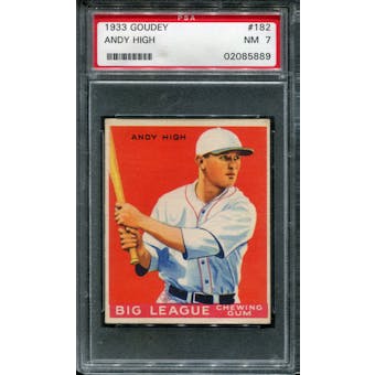 1933 Goudey Baseball #182 Andy High PSA 7 (NM) *5889
