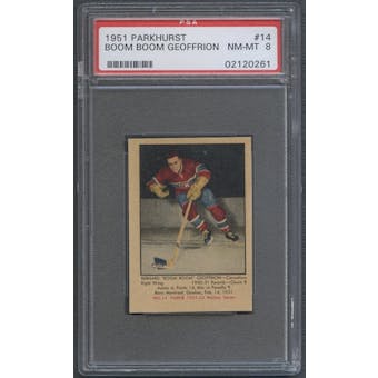 1951/52 Parkhurst Hockey #14 Boom Boom Geoffrion PSA 8 (NM-MT) *0261