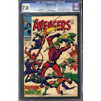 Avengers #55 CGC 7.0 (OW-W) *0219256006*